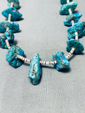 Native American 95 Gram Sturdy Vintage Navajo Chunky Turquoise Heishi Necklace Old-Nativo Arts
