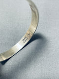 Fascinating Vintage Native American Navajo Sterling Silver 14k Gold Geometric Bracelet-Nativo Arts
