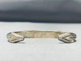 Thicker Important Vintage Native American Navajo Turquoise Sterling Silver Inlay Bracelet-Nativo Arts