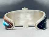 Monument Valley Native American Navajo Turquoise Sterling Silver Inlay Bracelet-Nativo Arts