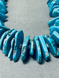 Tremendous Vintage Native American Navajo Kingman Turquoise Sterling Silver Necklace-Nativo Arts