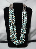 Important Rye Whitegoat Navajo Turquoise Native American Necklace-Nativo Arts