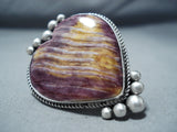Fabulous Navajo Purple Spiny Oyster Sterling Silver Ring Native American-Nativo Arts