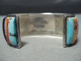 Native American Best Vintage Carlos Eagle Ottawa Turquoise Sterling Silver Bracelet-Nativo Arts