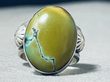Native American One Of The Most Unique Ben Begaye (d.) Turquoise Sterling Silver Ring-Nativo Arts