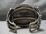 Colossal Vintage Native American Navajo Tears Of Joy Turquoise Sterling Silver Bracelet Old-Nativo Arts