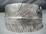 Extreme Detail Navajo Sterling Silver Bracelet Native American-Nativo Arts