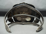 Vivid Museum Vintage Native American Navajo Turquoise Sterling Silver Bracelet Old-Nativo Arts