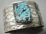 Native American Wide Huge Spiderweb Turquoise Sterling Silver Bracelet Cuff-Nativo Arts