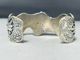 Important Lander Blue Turquoise Vintage Native American Navajo Sterling Silver Bracelet-Nativo Arts