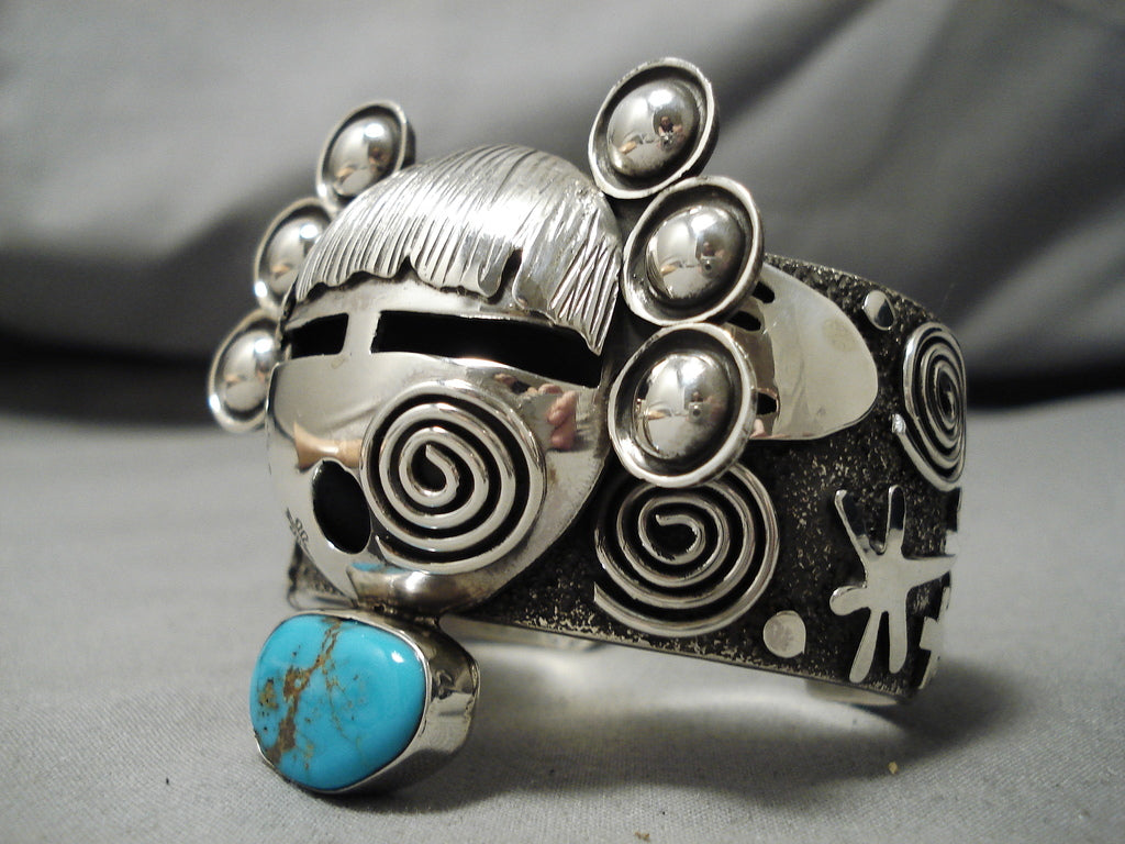 Best Native American Navajo Alex Sanchez Turquoise Sterling Silver