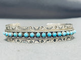 Exceptional Vintage Native American Zuni Sleeping Beauty Turquoise Sterling Silver Bracelet-Nativo Arts