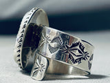 Adjustable Shank Vintage Native American Navajo Royston Turquoise Sterling Silver Ring-Nativo Arts