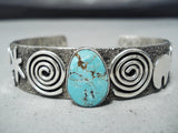 Unique Navajo Native American 8 Turquoise Sterling Silver Bracelet-Nativo Arts
