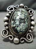 Native American One Of The Best New Lander Blue Turquoise Coral Sterling Silver Ring-Nativo Arts