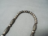 Torpedo Galore Vintage Navajo Sterling Silver Native American Necklace Old-Nativo Arts