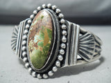 Spectacular Navajo Native American Damale Turquoise Sterling Silver Bracelet-Nativo Arts