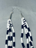 Best Vintage Native American Black And White Sterling Silver Necklace-Nativo Arts