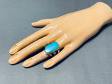 Jake Francosa San Felipe Old Kingman Turquoise Sterling Silver Ring-Nativo Arts