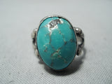 Amazing Vintage Native American Navajo Turquoise Sterling Silver Ring-Nativo Arts