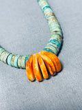Native American Fabulous Vintage Santo Domingo Turquoise Sterling Silver Necklace-Nativo Arts