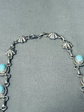 One Of The Most Unique Native American Navajo Button Sterling Silver Turquoise Necklace-Nativo Arts