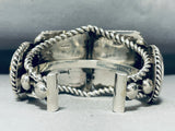 One Of The Most Unique Native American Navajo Honeybee Jasper Sterling Silver Coil Bracelet-Nativo Arts