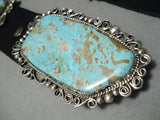 Opulent Vintage Native American Navajo Turquoise Slab Sterling Silver Concho Belt Old-Nativo Arts
