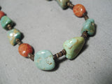 Amazing Vintage Santo Domingo Native American Royston Turquoise Necklace-Nativo Arts