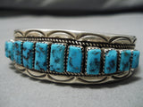 Superior Vintage Navajo Turquoise Sterling Silver Native American Bracelet-Nativo Arts