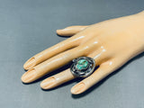 Outstanding Vintage Native American Navajo Royston Turquoise Sterling Silver Ring-Nativo Arts
