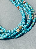Native American Authentic Singer Rare Turquoise Sterling Silver Necklace-Nativo Arts