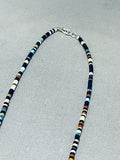 Important Acoustic Guitar Santo Domingo Turquoise Sterling Silver Necklace-Nativo Arts