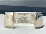 Intricate Native American Navajo Turquoise Shell Sterling Silver Inlay Bracelet Cuff-Nativo Arts