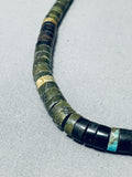 Marvelous Vintage Santo Domingo Serpentine Sterling Silver Necklace-Nativo Arts