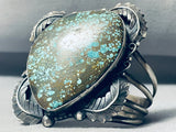 110 Grams Wowza Vintage Native American Navajo Spiderweb Turquoise Sterling Silver Bracelet-Nativo Arts