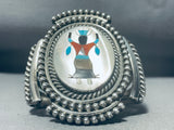 Most Detailed Silver Bead Vintage Native American Navajo Kachina Sterling Silver Bracelet-Nativo Arts