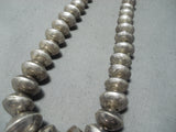Hand Tooled Vintage Navajo Sterling Silver Necklace Native American Old-Nativo Arts