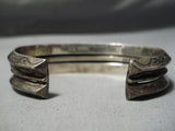 So Heavy Thick Vintage Native American Navajo Turquoise Sterling Silver Bracelet Old Cuff-Nativo Arts