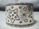 Fabulous Vintage Navajo Native American Sterling Silver Stars Bracelet-Nativo Arts