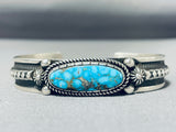 Important Al Jake Native American Navajo High Grade Turquoise Sterling Silver Bracelet-Nativo Arts