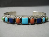 Important Raymond Bennett Vintage Native American Navajo Turquoise Sterling Silver Bracelet-Nativo Arts