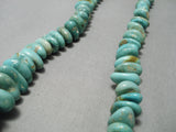 Native American Incredible Santo Domingo Green Turquoise Sterling Silver Necklace-Nativo Arts