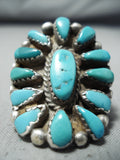 Elsie Yazzie Vintage Navajo Turquoise Sterling Silver Ring Native American Old-Nativo Arts