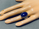 Important Ben Begaye (d.) Vintage Native American Navajo Lapis Sterling Silver Ring-Nativo Arts