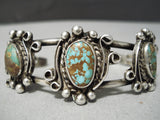 Very Rare!! Vintage Native American Navajo Royston Turquoise Sterling Silver Bracelet Old-Nativo Arts