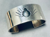 Black Widow Vintage Native American Navajo Spider Sterling Silver Bracelet Old-Nativo Arts