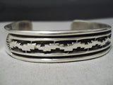 So Thick Heavy Vintage Navajo Sterling Silver Native American Bracelet-Nativo Arts