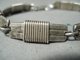 Wonderful Vintage Navajo Sterling Silver Bracelet Native American Old-Nativo Arts