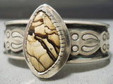 Important Vintage Native American Navajo Agate Darrell Victor Sterling Silver Bracelet-Nativo Arts